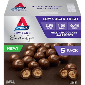 Atkins Low Carb Indulge Malt Bites 30g x 5 pack