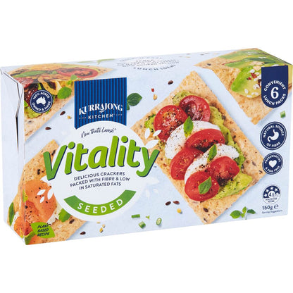Kurrajong Kitchen Vitality Seeded Cracker 6 pack