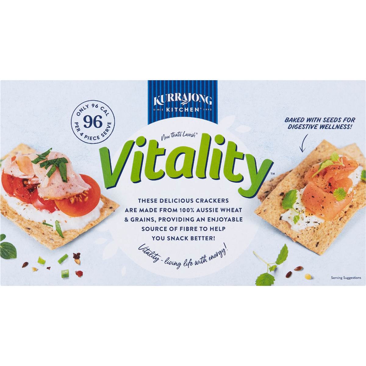 Kurrajong Kitchen Vitality Seeded Cracker 6 pack