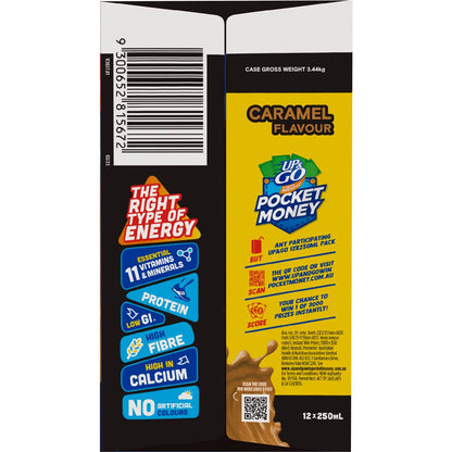 Up&Go Protein Energize Liquid Breakfast Caramel 250mL x 12 pack