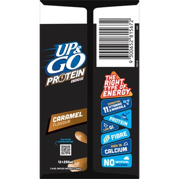Up&Go Protein Energize Liquid Breakfast Caramel 250mL x 12 pack