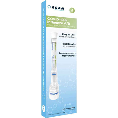 2SAN Nasal COVID-19 & Influenza A/B Test 2 pack