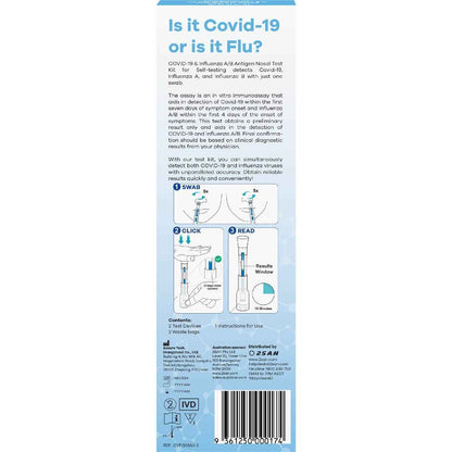 2SAN Nasal COVID-19 & Influenza A/B Test 2 pack