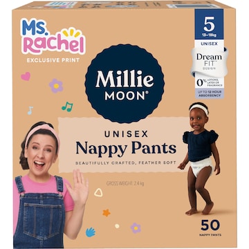 Millie Moon Luxury Nappy Pants Size 5 (13-18kg) 50 pack