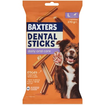 Baxter's Dental Sticks For Large Dogs 7 pack