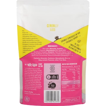 Blue Frog Keto Raspberry Macadamia & Vanilla Muesli 300g