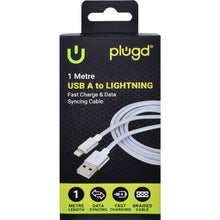 Plugd USB A To Lightning Cable 1m each