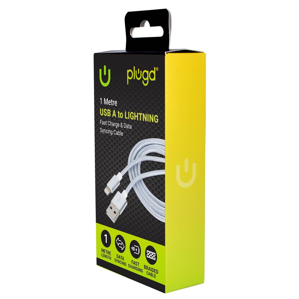 Plugd USB A To Lightning Cable 1m each