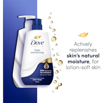Dove Advanced Body Wash Triple Moisturising 700mL