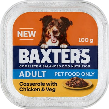 Baxter's Adult Wet Dog Food Tray Chicken & Vegetables 100g