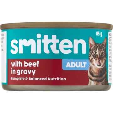 Smitten Adult Cat Food Beef In Gravy 85g