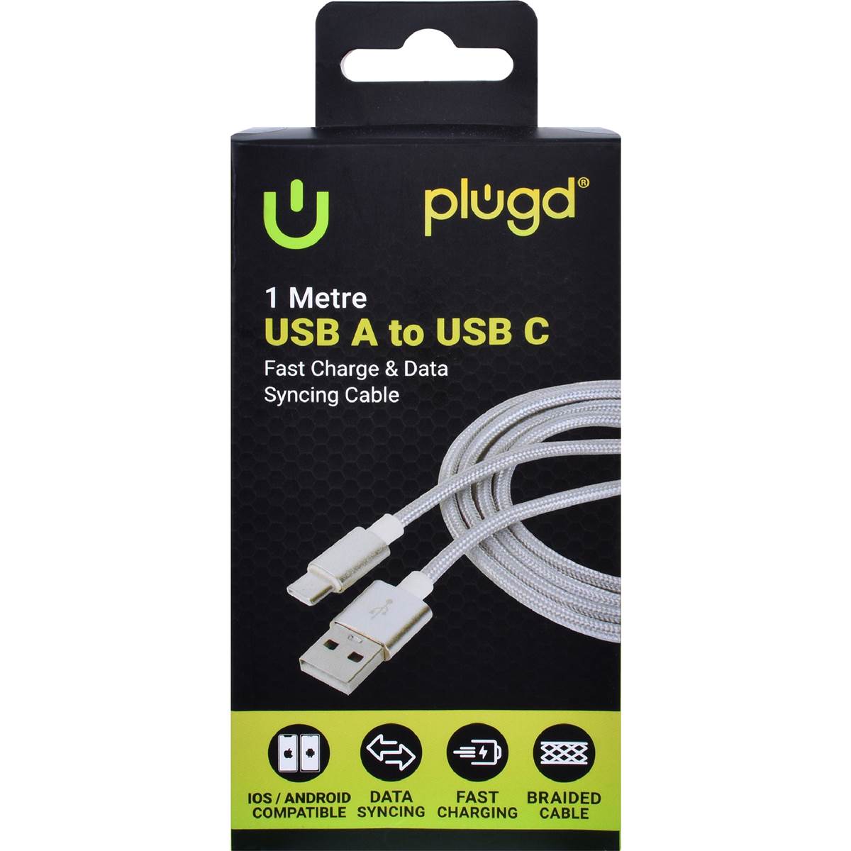 Plugd USB A to C Cable 1m each