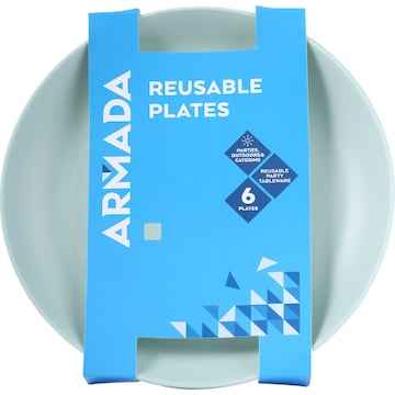 Armada Reusable Plates Assorted 6 pack