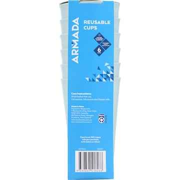 Armada Reusable Cups 450mL Assorted 6 pack
