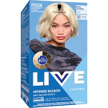 Schwarzkopf Live 00B Max Blonde Hair Bleach each
