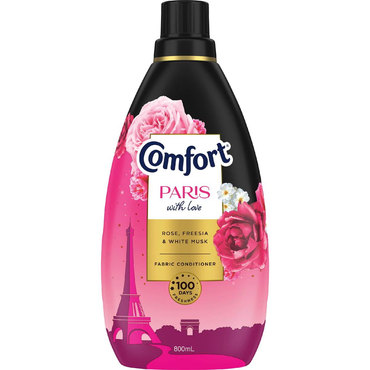 Comfort Paris Fabric Softener Rose Freesia & White Musk 800mL