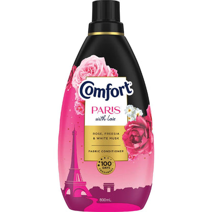 Comfort Paris Fabric Softener Rose Freesia & White Musk 800mL