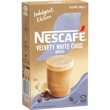Nescafe Velvety White Choc Mocha Coffee Sachets 8 pack