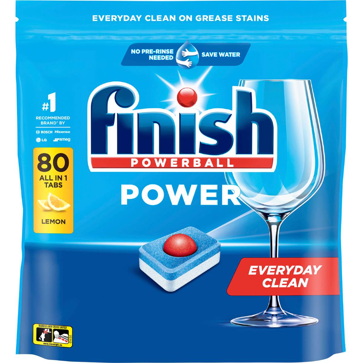 Finish Power All In One Dishwasher Tablets Lemon 80 pack