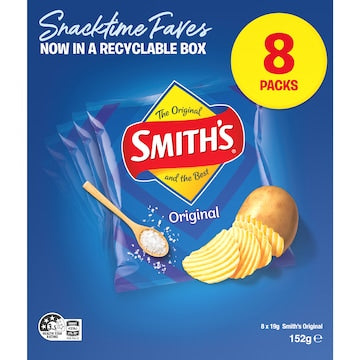 Smith's Original Potato Chips 19g x 8 pack