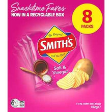 Smith's Potato Chips Lunchbox Snacks Multipack Salt & Vinegar 8 pack