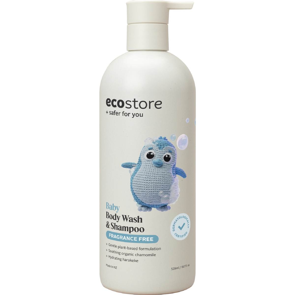 Ecostore Baby Body Wash & Shampoo Fragrance Free 535mL