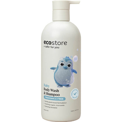 Ecostore Baby Body Wash & Shampoo Fragrance Free 535mL