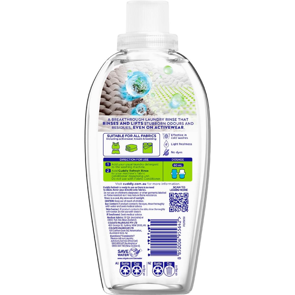 Cuddly Refresh Laundry Odour Remover Active Clean 850mL