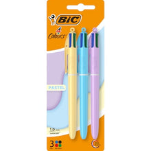 BIC 4 Colours Pens Pastel 3 pack