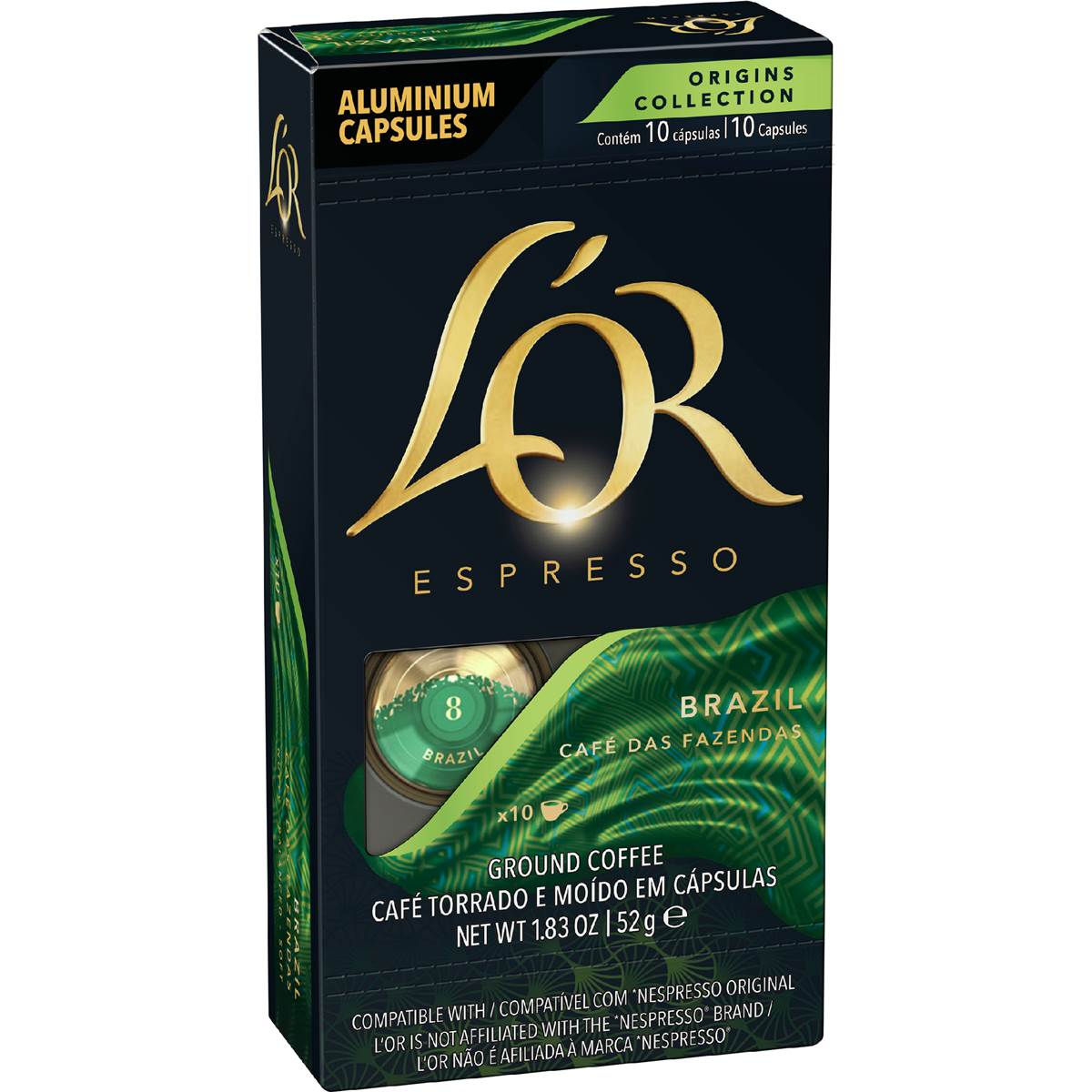 L'OR Espresso Brazil Coffee Pods 10 pack
