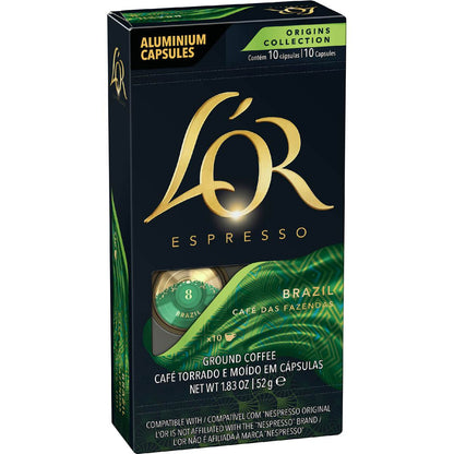 L'OR Espresso Brazil Coffee Pods 10 pack