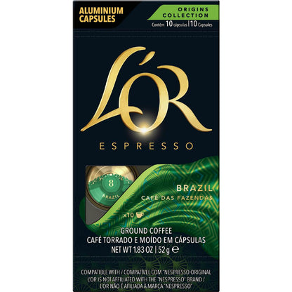 L'OR Espresso Brazil Coffee Pods 10 pack