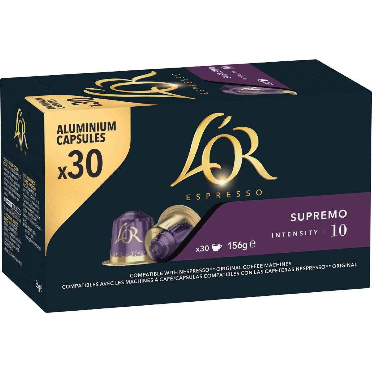 L'Or Espresso Supremo Intensity 10 Coffee Pods 30 pack