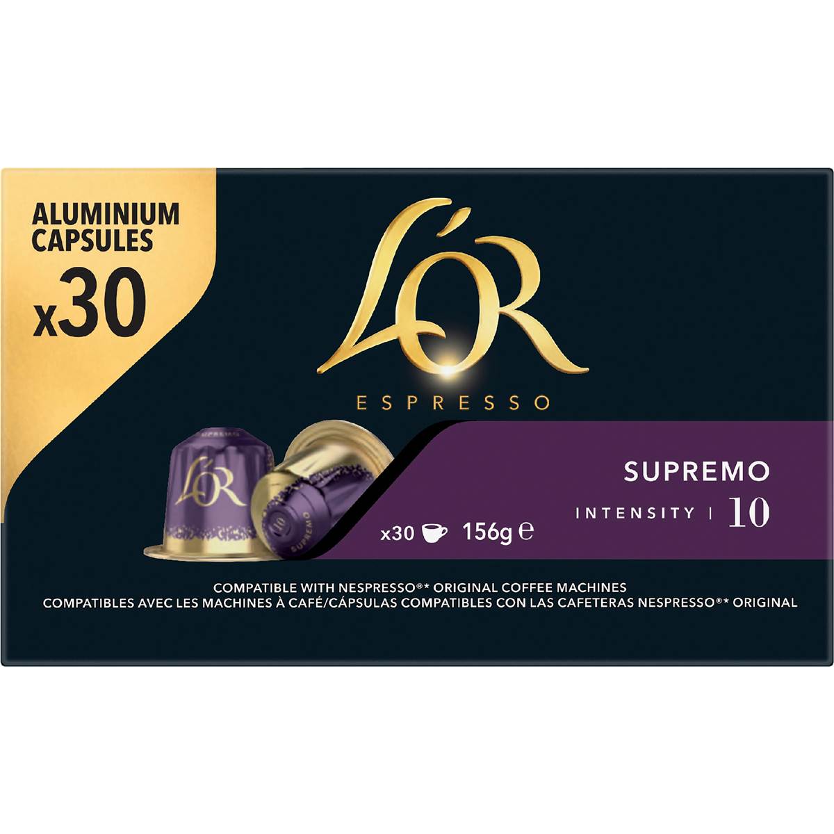 L'Or Espresso Supremo Intensity 10 Coffee Pods 30 pack
