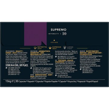 L'OR Espresso Supremo Coffee Pods Nespresso Compatible 30 pack