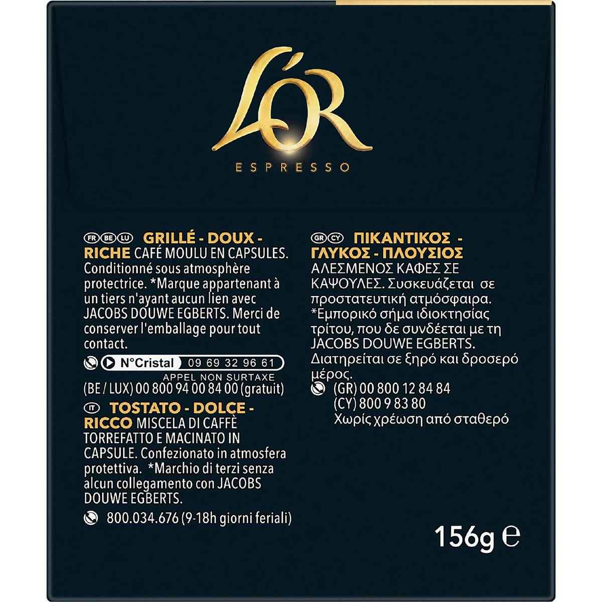 L'Or Espresso Supremo Intensity 10 Coffee Pods 30 pack