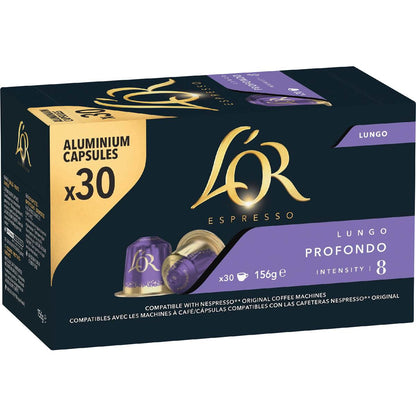 L'Or Espresso Lungo Profondo Intensity 8 Coffee Pods 30 pack