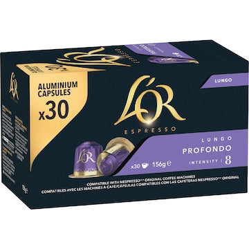L'Or Espresso Lungo Profondo Intensity 8 Coffee Pods 30 pack