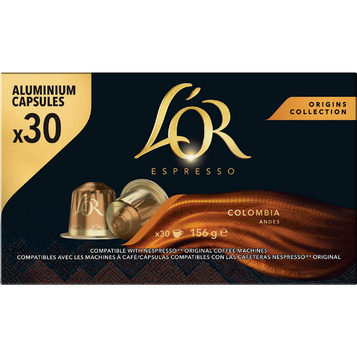 L'Or Espresso Colombia Intensity 8 Coffee Pods 30 pack