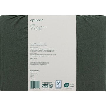 Openook Cotton Quilt Cover Set Single Bed Assorted each