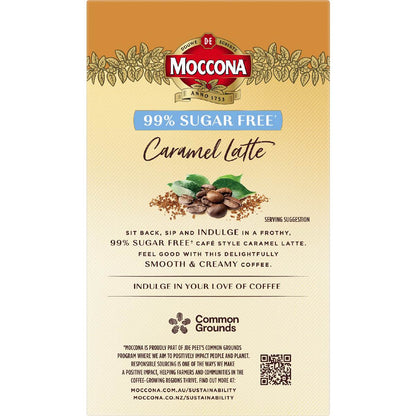 Moccona Coffee Sachets Sugar Free Caramel Latte 10 pack