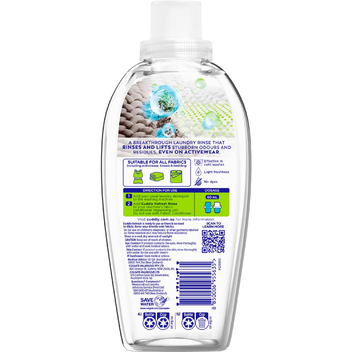 Cuddly Refresh Laundry Odour Remover Ocean Fresh 850mL