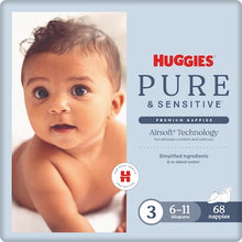 Huggies Pure & Sensitive Nappies Size 3 (6-12kg) 68 pack