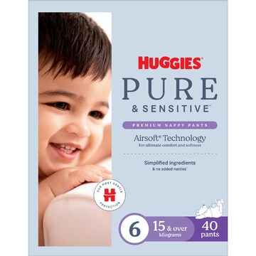 Nappy Pants Size 6 (15+kg) 40 Pack - Gentle & Absorbent