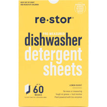 Restor Dishwasher Detergent Sheets Lemon Burst 60 pack