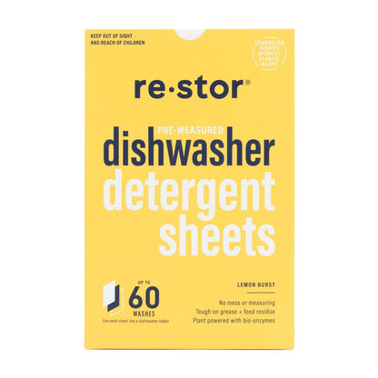 Restor Dishwasher Detergent Sheets Lemon Burst 60 pack