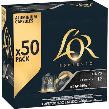 L'OR Espresso Onyx Coffee Pods Nespresso Compatible 50 pack