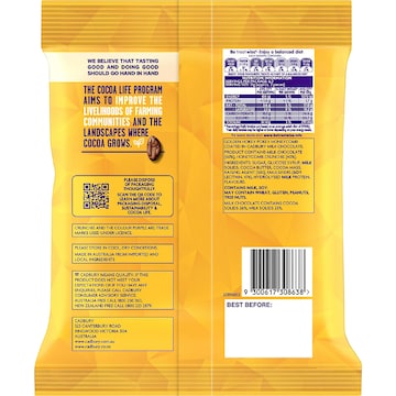 Cadbury Crunchie Chunks Chocolate Snack & Share Bag 130g