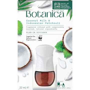 Botanica Plug In Diffuser Coconut Milk & Indonesian Patchouli 22mL
