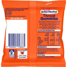 Soothers Butter Menthol Throat Gummies 70g